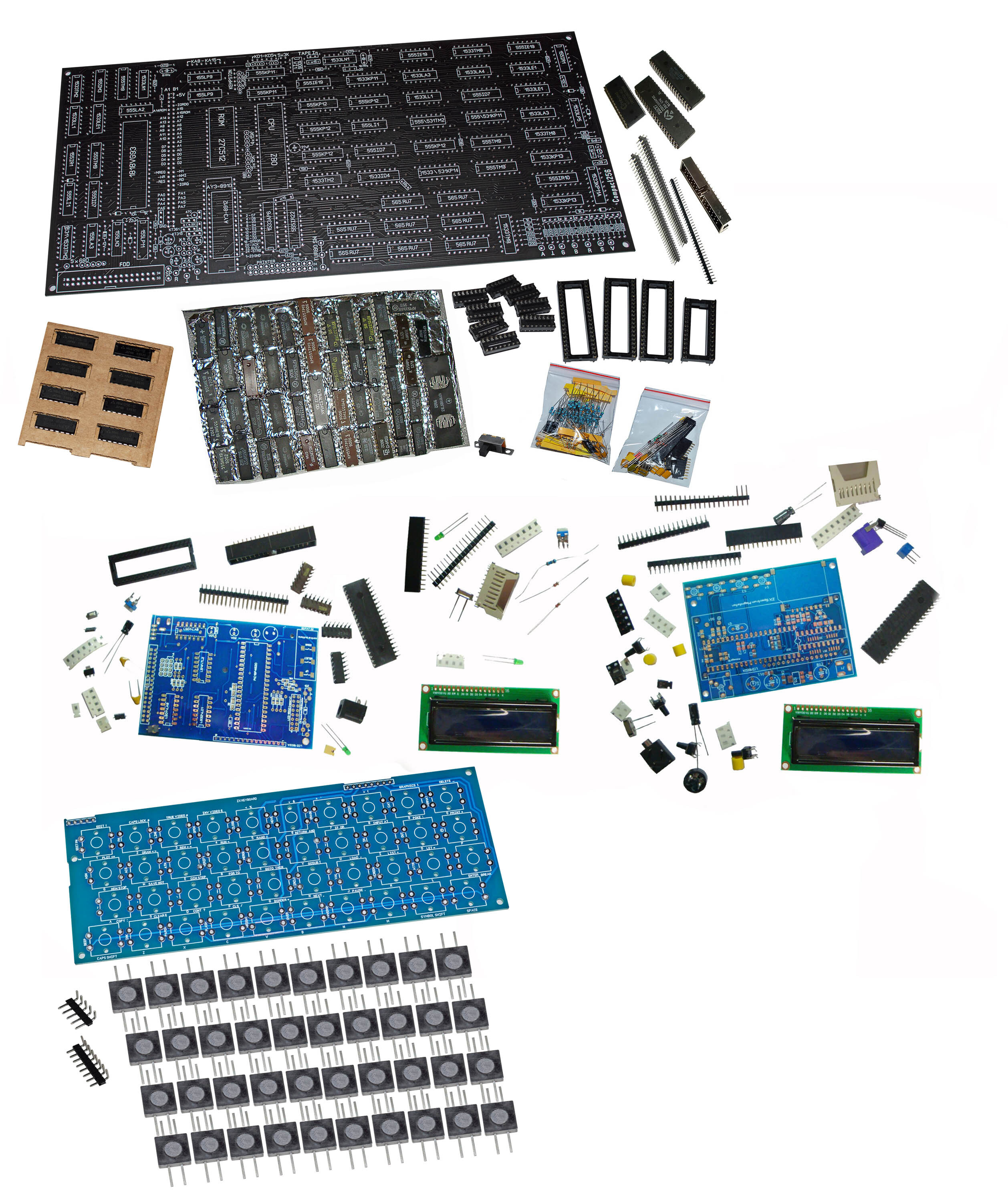 4 Набора Sinclair ZX Spectrum Compact 256kb Turbo & FDD Эмулятор & Tape  Emulkator & Keyboard 12x12mm DIY z80 computer kit - купить с доставкой по  выгодным ценам в интернет-магазине OZON (651177043)