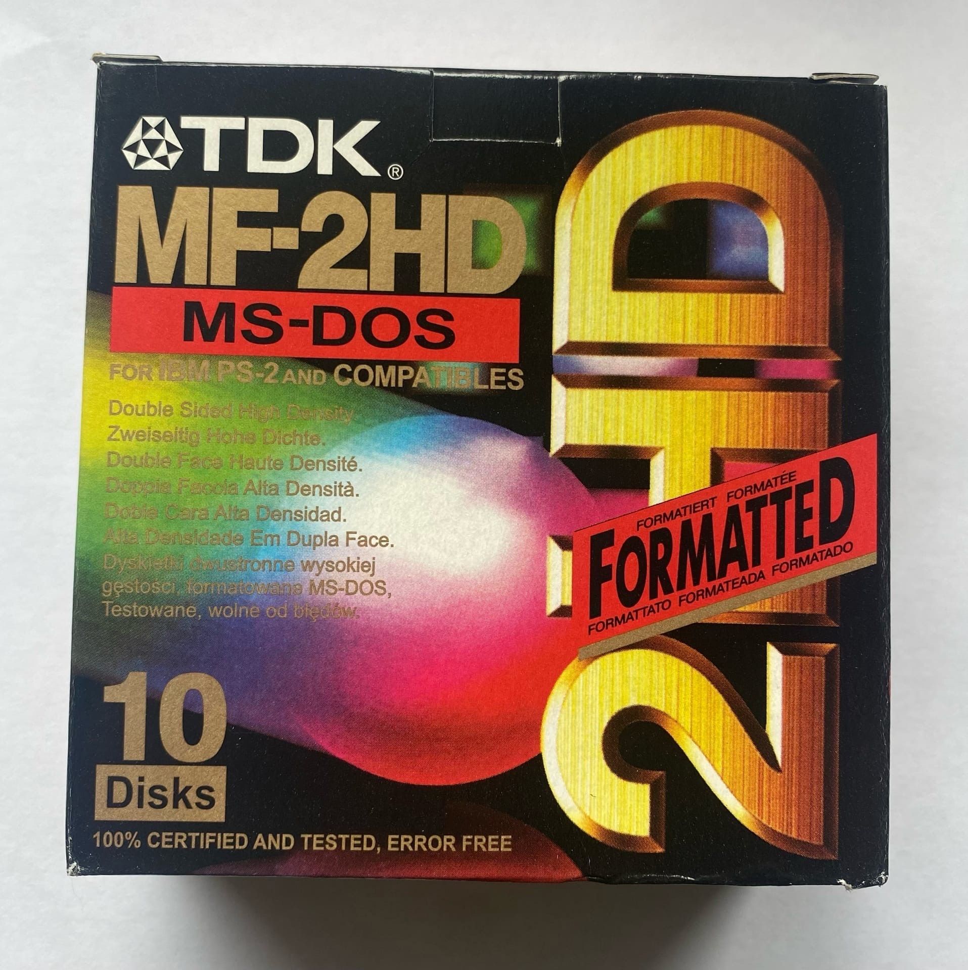 Дискета3,5"MF-2HD1,44МбTDKMF-2HDIF10EDвкартонномбоксе(10шт)