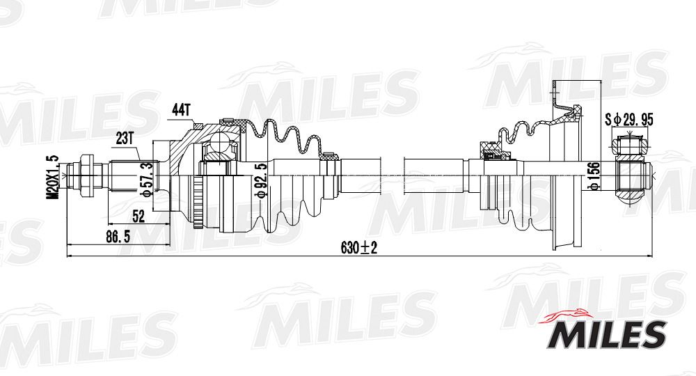 MILES Привод в сборе, арт. GC01112