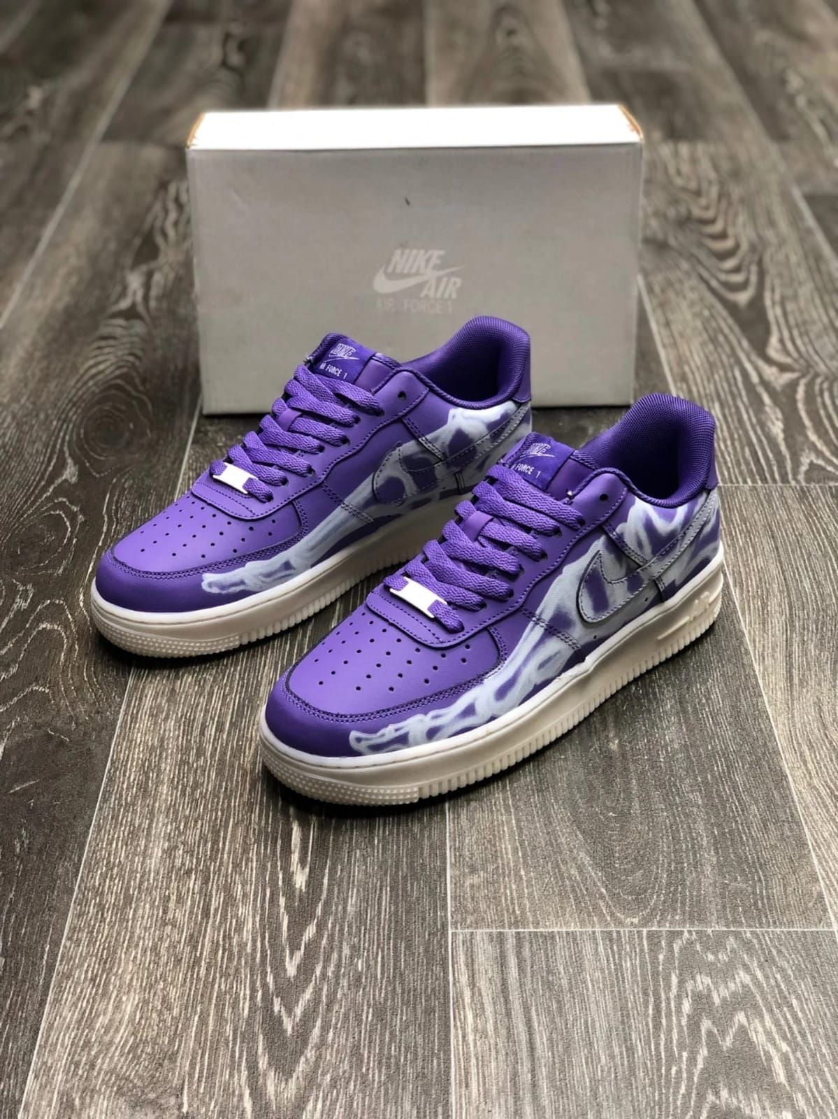 Air Force 1 Skeleton Purple. Nike Air Force Skeleton Purple.