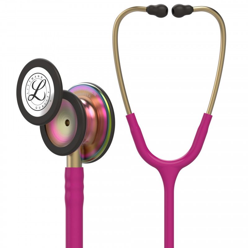 Стетоскоп Littmann Classic III Малиновый с радужным колоколом, 69 см, 5806