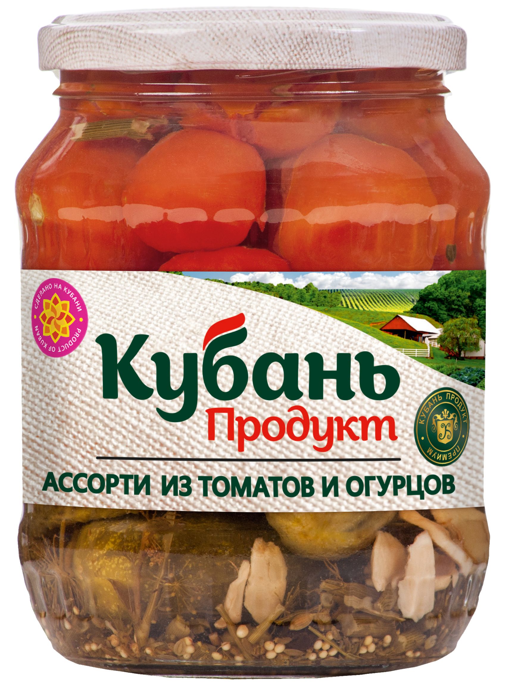 Ассорти маринованное помидоры, огурцы, Кубань Продукт, 680 г - купить с  доставкой по выгодным ценам в интернет-магазине OZON (166072069)