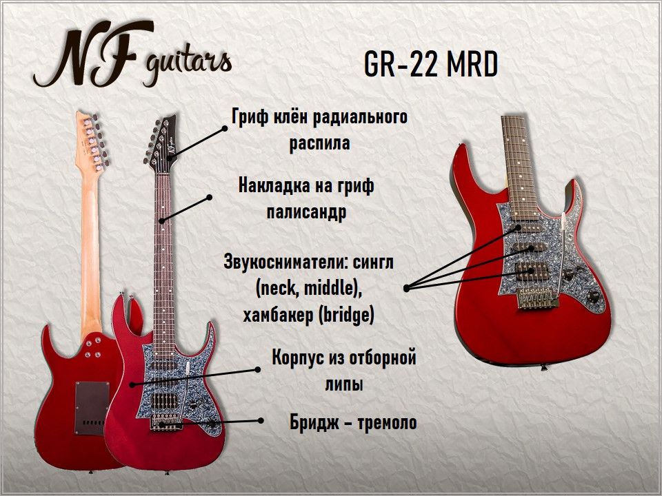 Nf guitars gr 22. Электрогитара NF Guitars gr-22 (l-g3) MS. Форма корпуса гитары. NF Guitars gr-22 (l-g3) BK.