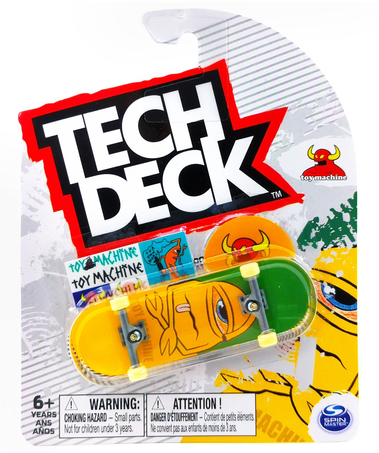 ФингербордTechDeckToyMachine"BoredSectGreenandYellow"