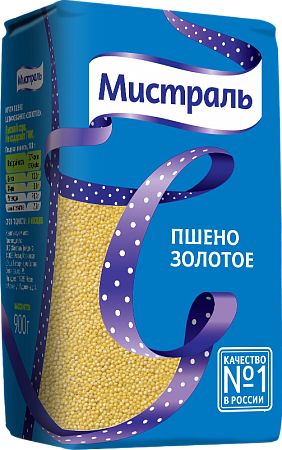 Пшено МИСТРАЛЬ Золотое 900 г, 1 шт