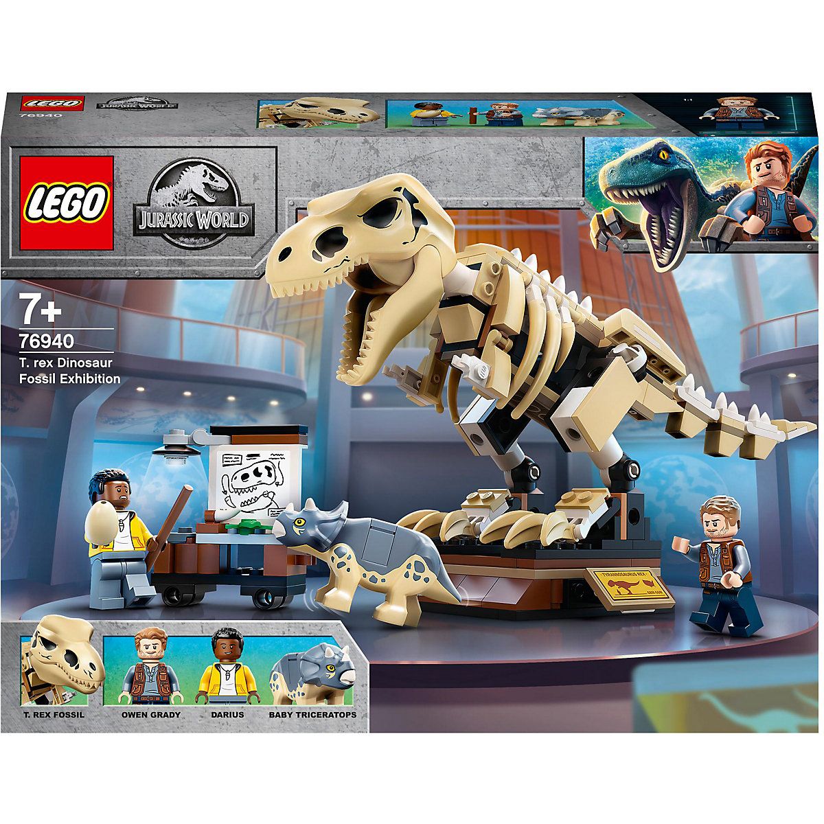 LEGOJurassicWorld76940T.Rex-SkelettinderFossilienausstellungКонструкторЛегоМирЮрскогопериодаСкелеттираннозавранавыставкеокаменелостей