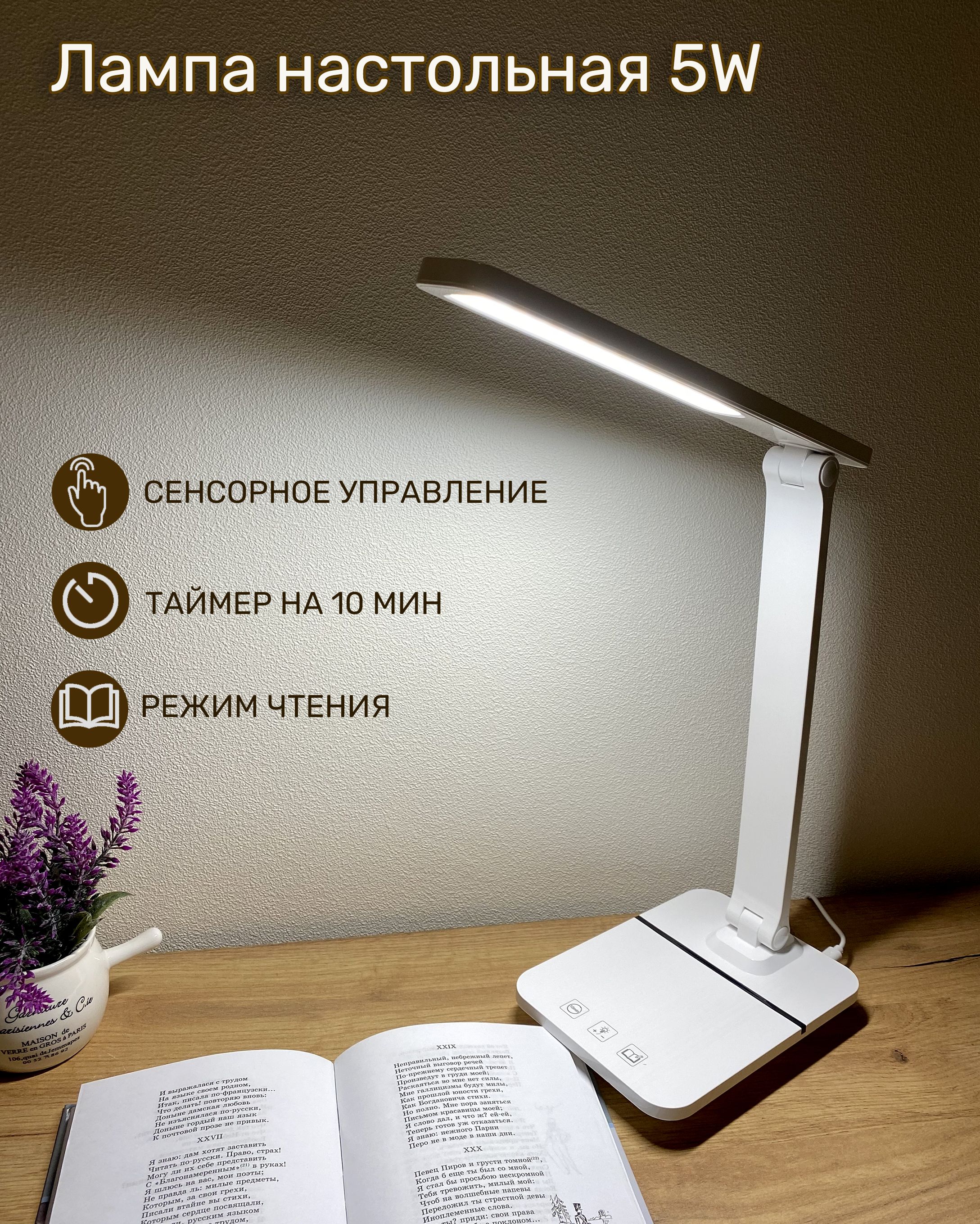 Лампа настольная Skylight SLTAB_SLTAB619 - купить по низкой цене в  интернет-магазине OZON (794935500)