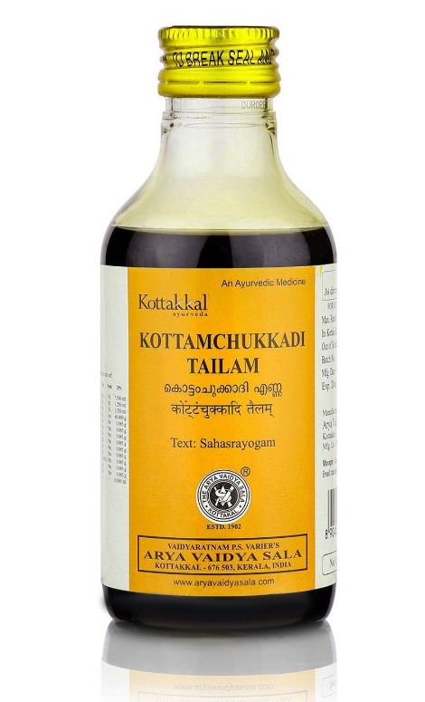 Масло Коттамчуккади Тайлам 200мл массажное аюрведическое / Kottakkal Kottamchukkadi Tailam 200ml