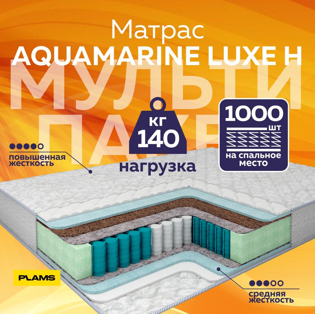 Матрас пружинный Aquamarine Plus h, 140х200 см