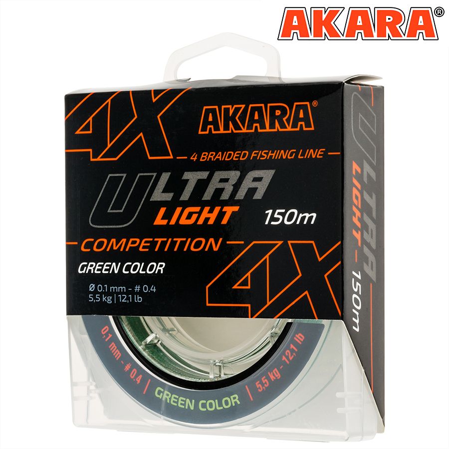 Шнур Akara Ultra Light Competition Green 150 м 0,12