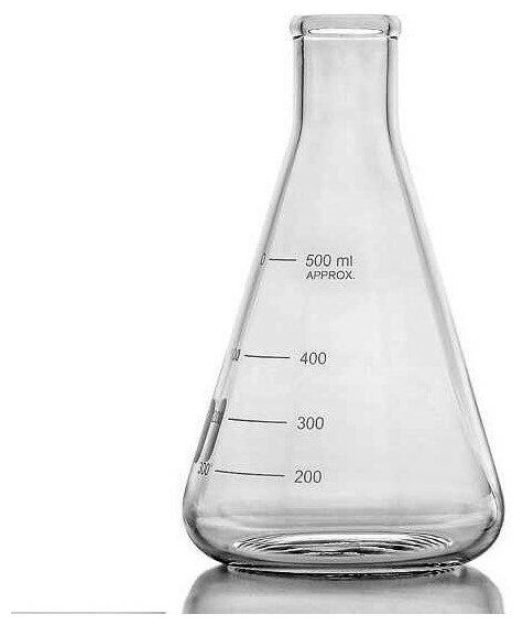 Колба коническая КН-2-500 мл, горло 34 мм, со шкалой
