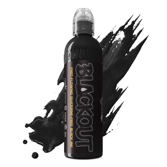 World Famous Tattoo Ink Blackout 120 мл. Черная краска для тату и перманента. Универсальная