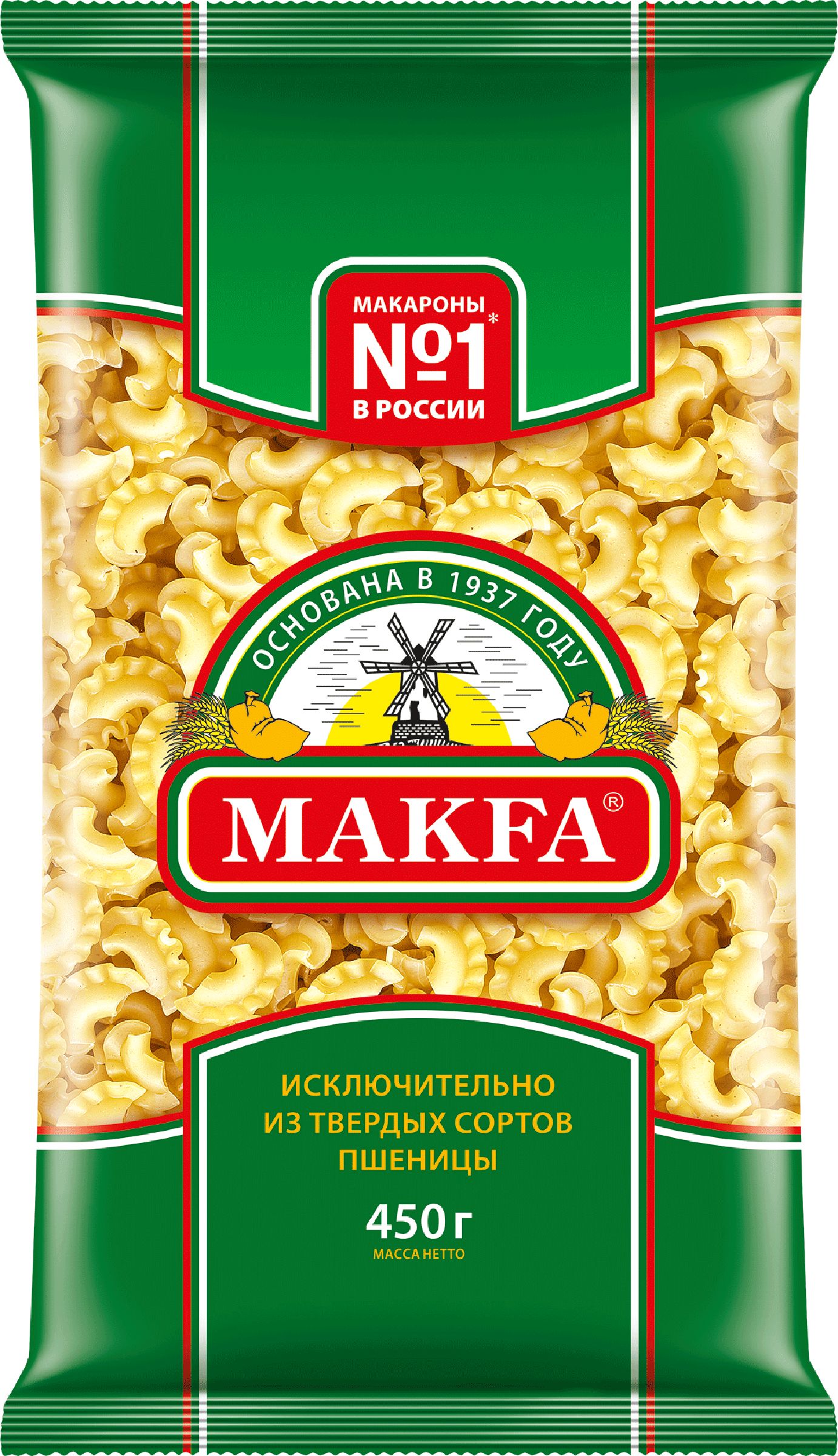 Макароны MAKFA Петушиные гребешки, группа А, 450 г / Вермишель, паста