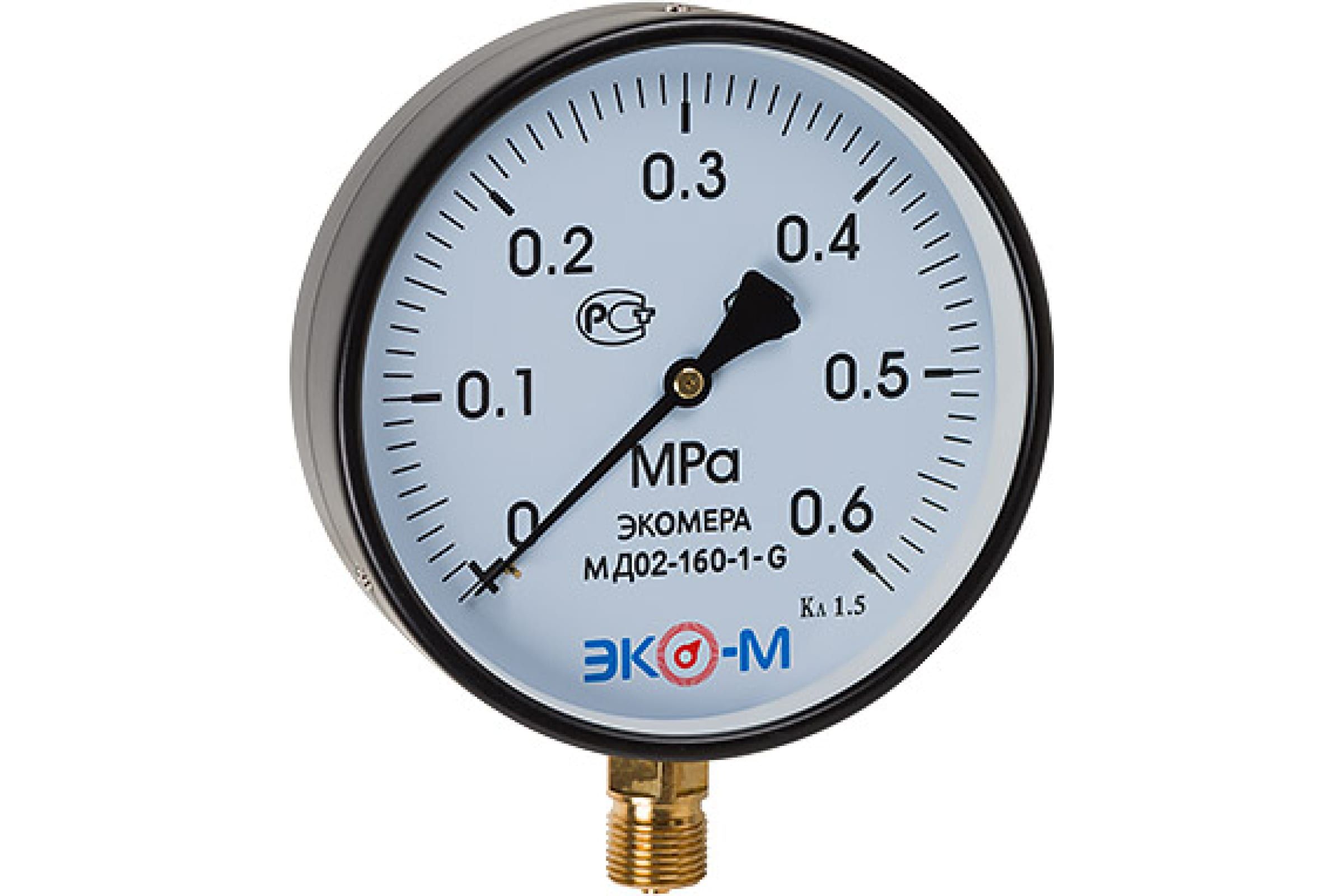 Манометр Экомера МД02-160мм 0-0,6 МПа 1/2"