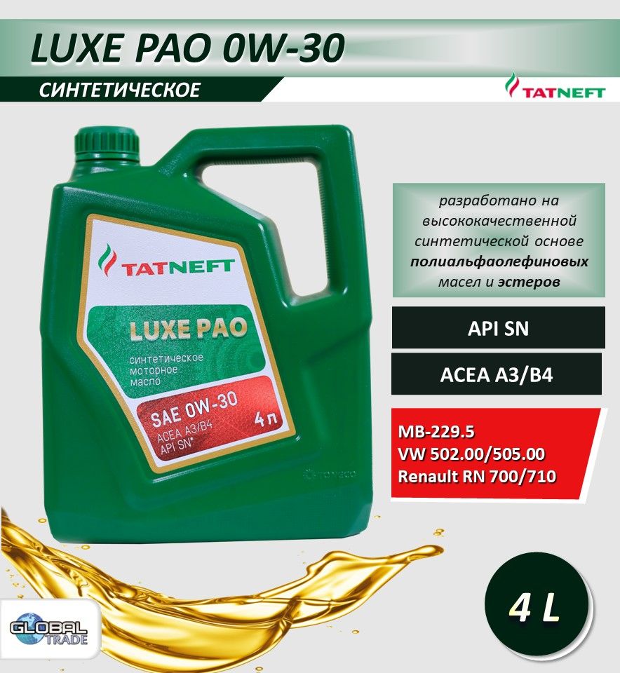 Tatneft Luxe Pao 5w 30 Купить