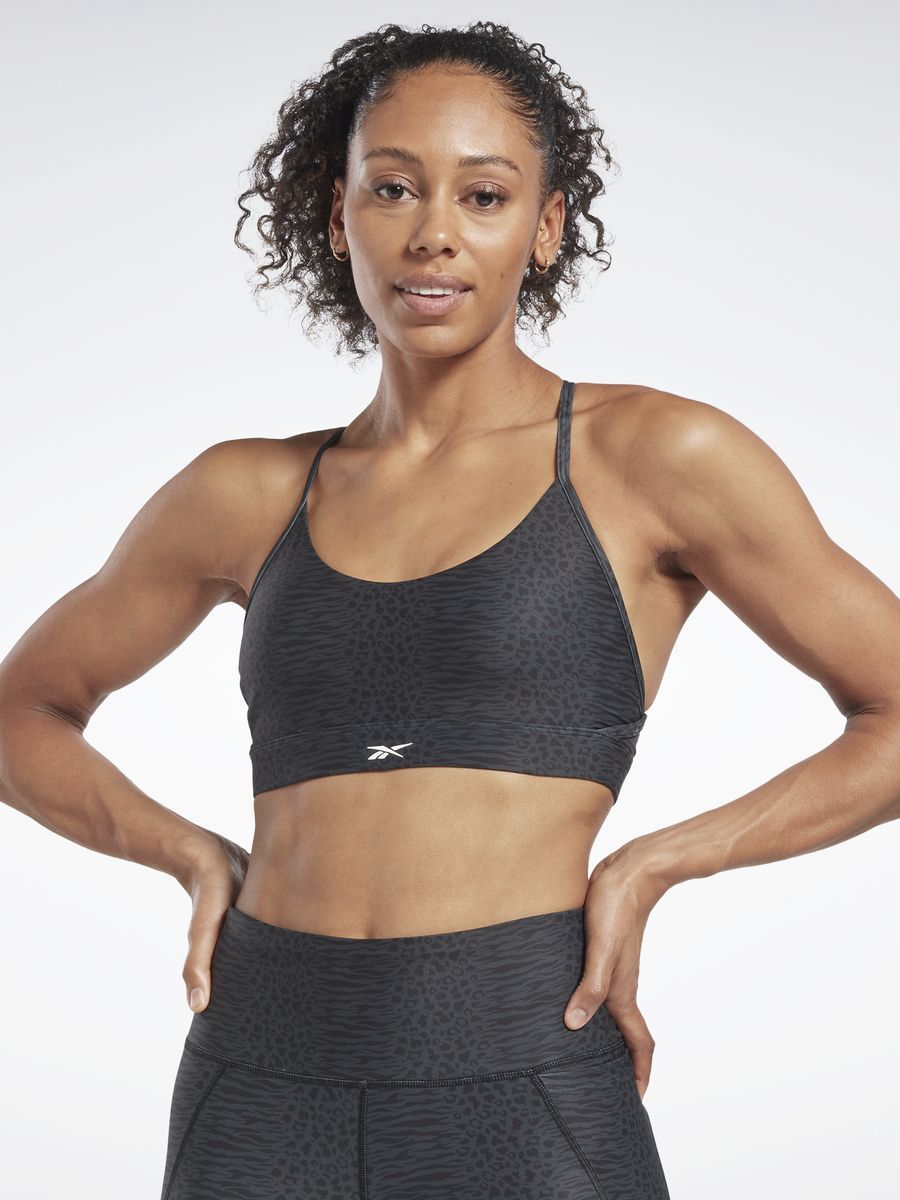 Reebok Les Mills Lux Padded Sports Bra, Medium Impact, Vibrant