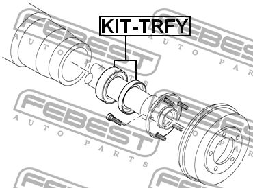 Febest Подшипник полуоси, арт. KIT-TRFY, 1 шт.