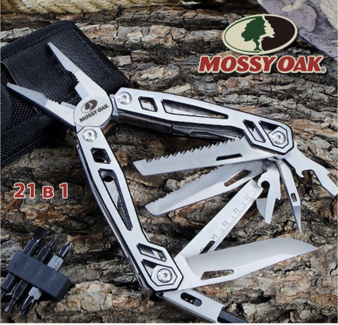 МУЛЬТИТУЛ/MULTI-TOOL MOSSY  OAK 21 в 1 с ЧЕХЛОМ