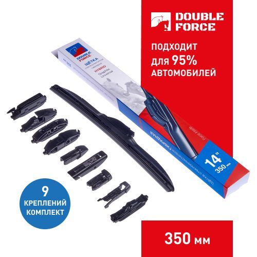 Double Force Щетка стеклоочистителя гибридная, арт. DFHY14, 35 см