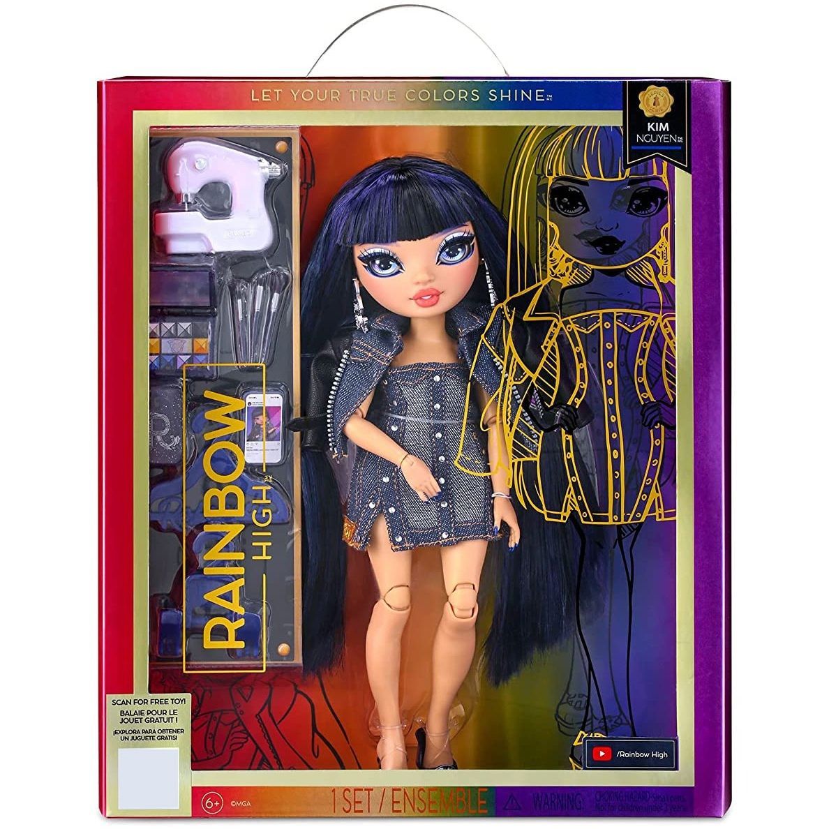 Кукла Рейнбоу Хай Ким Нгуен (Rainbow High series 5 Kim Nguyen Navy Blue  doll) - купить с доставкой по выгодным ценам в интернет-магазине OZON  (963850732)