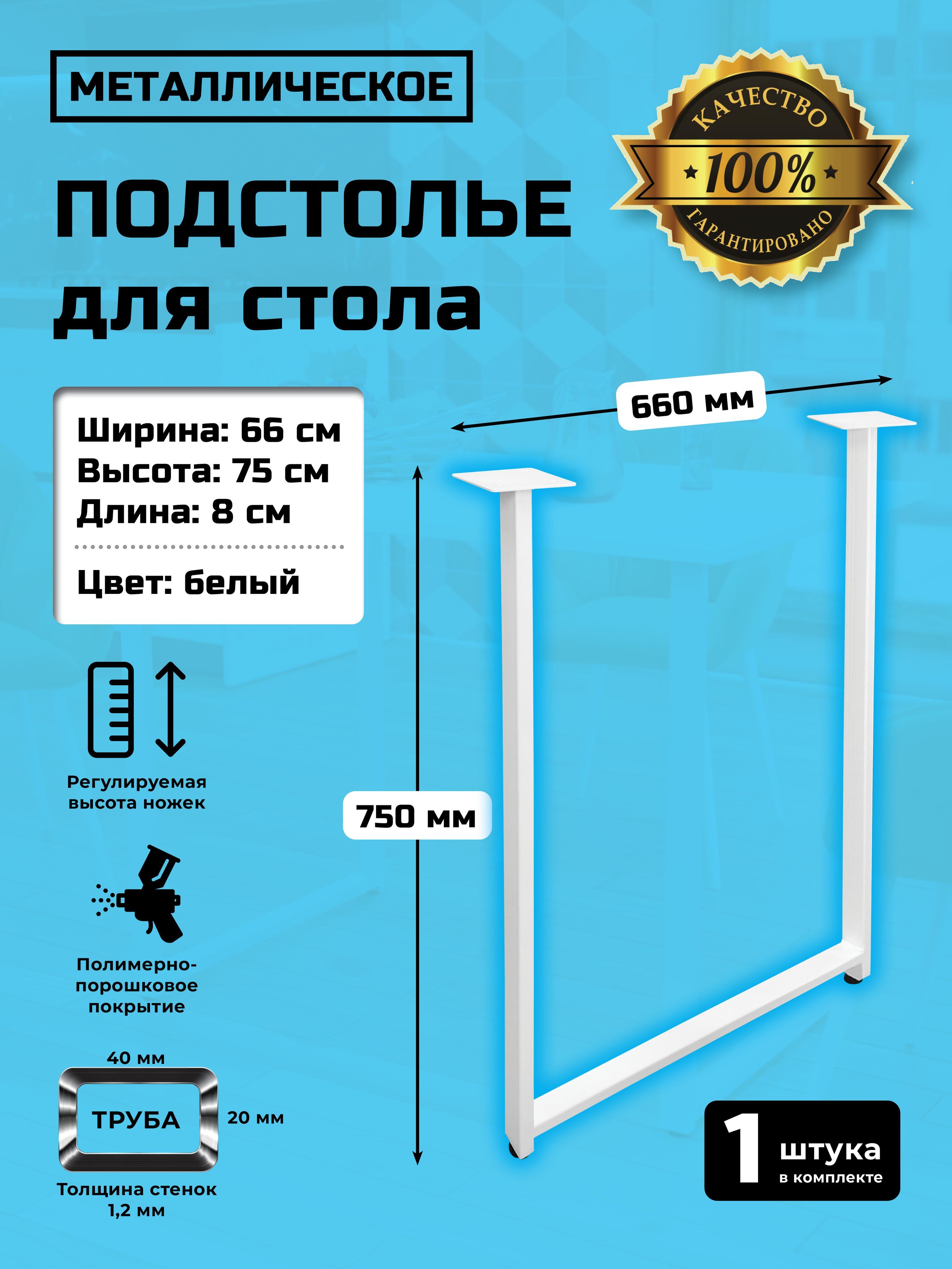 Опора для мебели регулируемая 8см