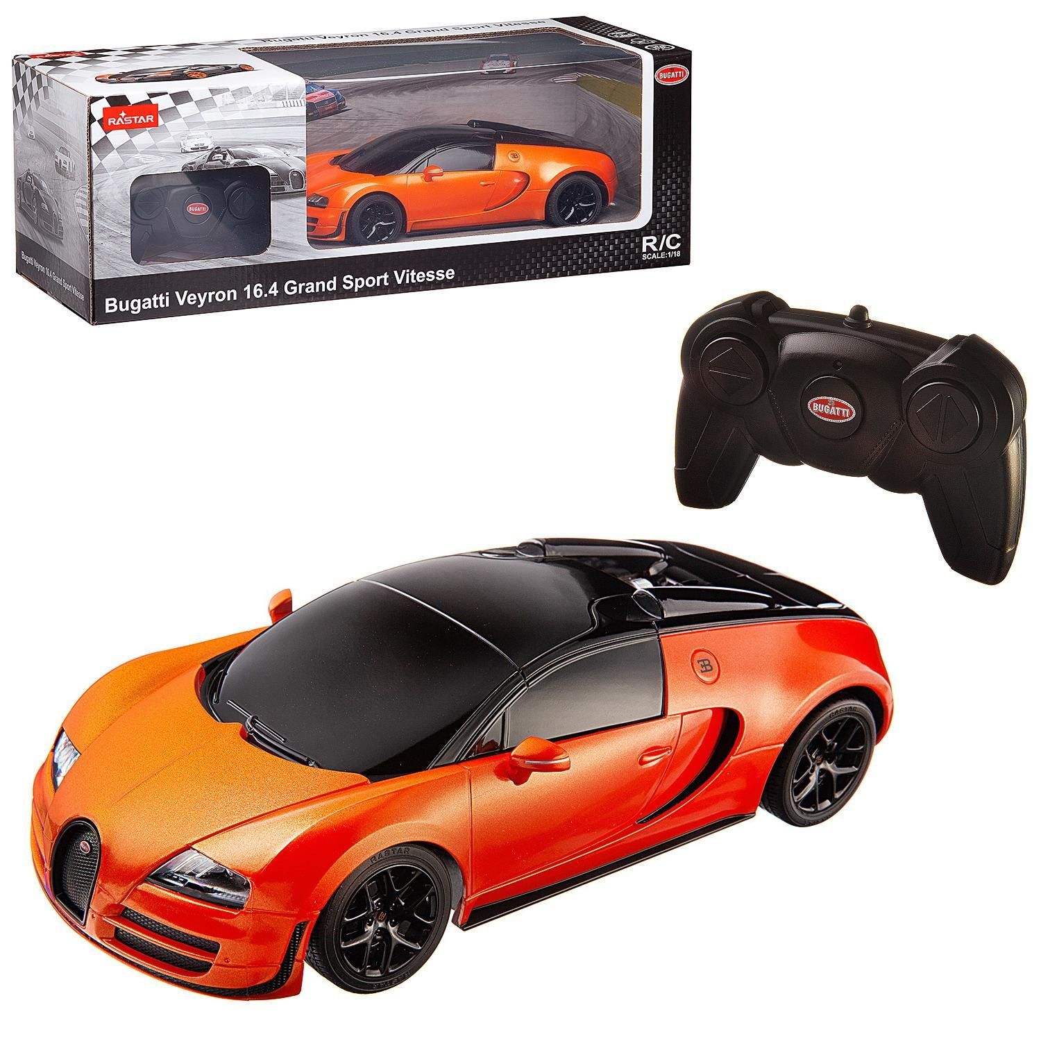 Машина р/у 1:18 Bugatti Veyron Grand Sport Vitesse, цвет оранжевый - купить  с доставкой по выгодным ценам в интернет-магазине OZON (398949150)