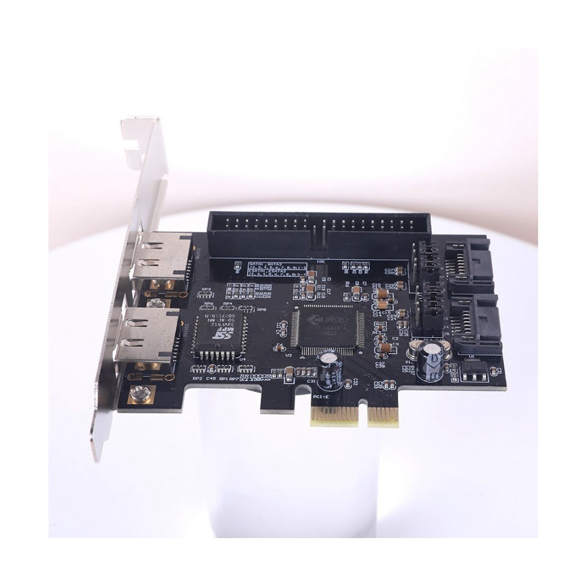 Плата pci e sata. Jmb363 PCIE. Адаптер PCI-E SATA. Контроллер SATA -> ide. Ali SATA/Raid Controller m5281/m5283 SATA ide PCI Chronos