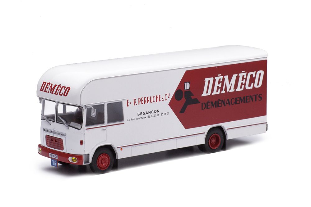 Модель коллекционная Berliet gbk 75 1969 demenagement demeco белый с красным