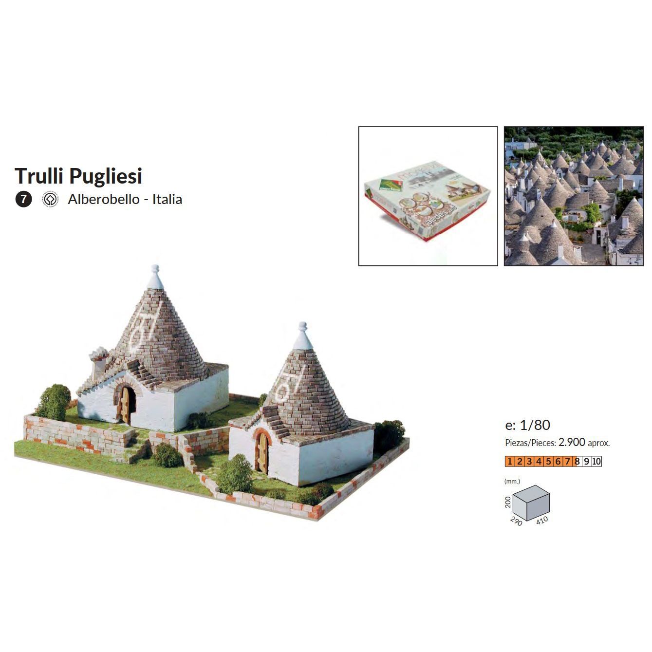 Дома Trulli (Трулли), 410х290х200, 2900 деталей, сложность 7/10,  керамический конструктор Aedes Ars (Испания) - купить с доставкой по  выгодным ценам в интернет-магазине OZON (927244887)