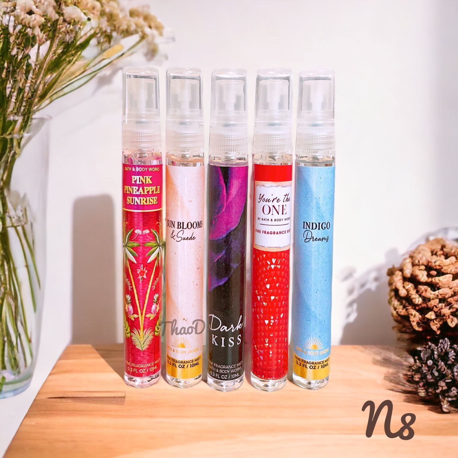 Сет мини спрей для тела Bath & Body Works 10мл x 5шт - N8