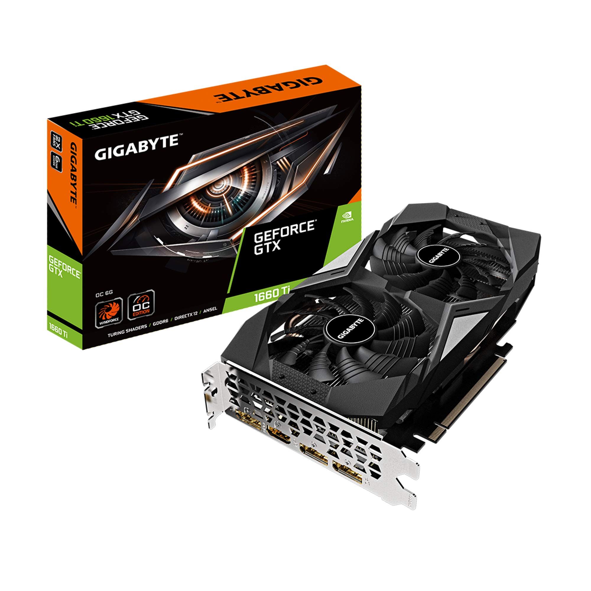 Графика для 1 16 5 Видеокарта Gigabyte GeForce GTX 1660, 6 ГБ GDDR5 - купить по низким ценам в инте