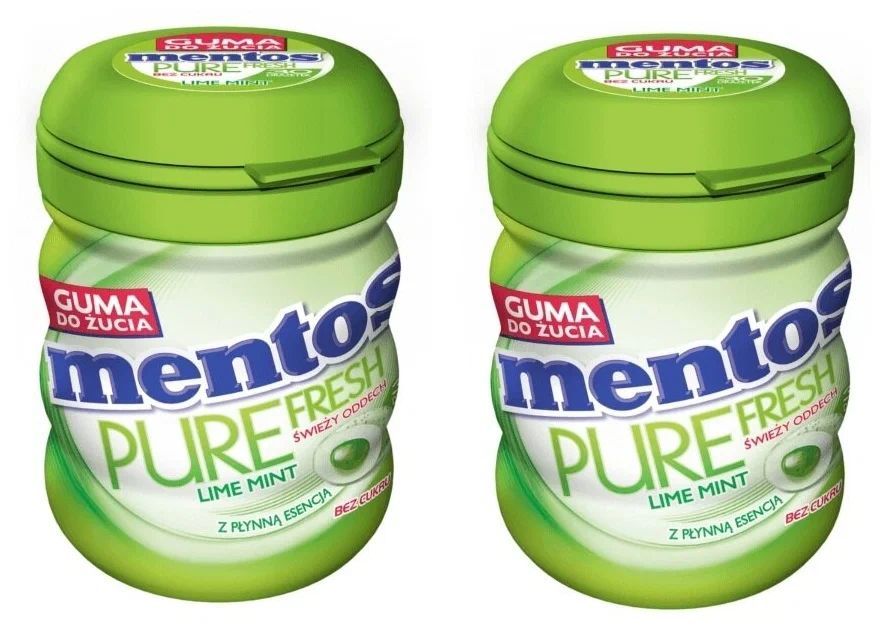 Жевательная резинка Mentos Ментос со вкусом Лайма  Lime mint 2шт по 61.25г