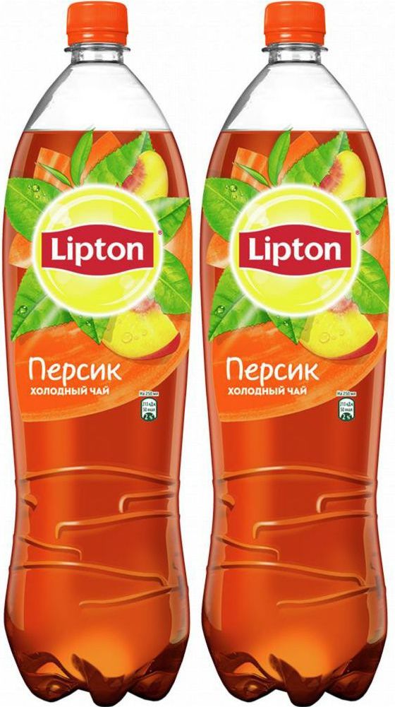 Холодный чай Lipton Персик 1,5 л, комплект: 2 бутылки по 1.5 л