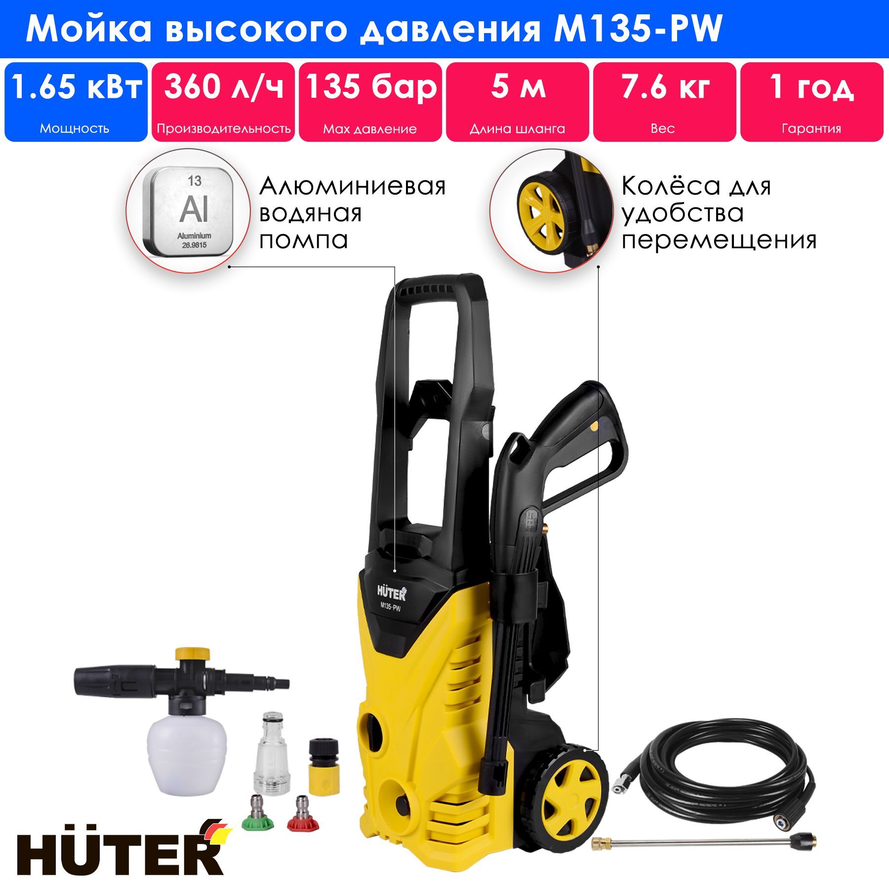 Купить Автомойку Высокого Давления Хутер 135 Pw