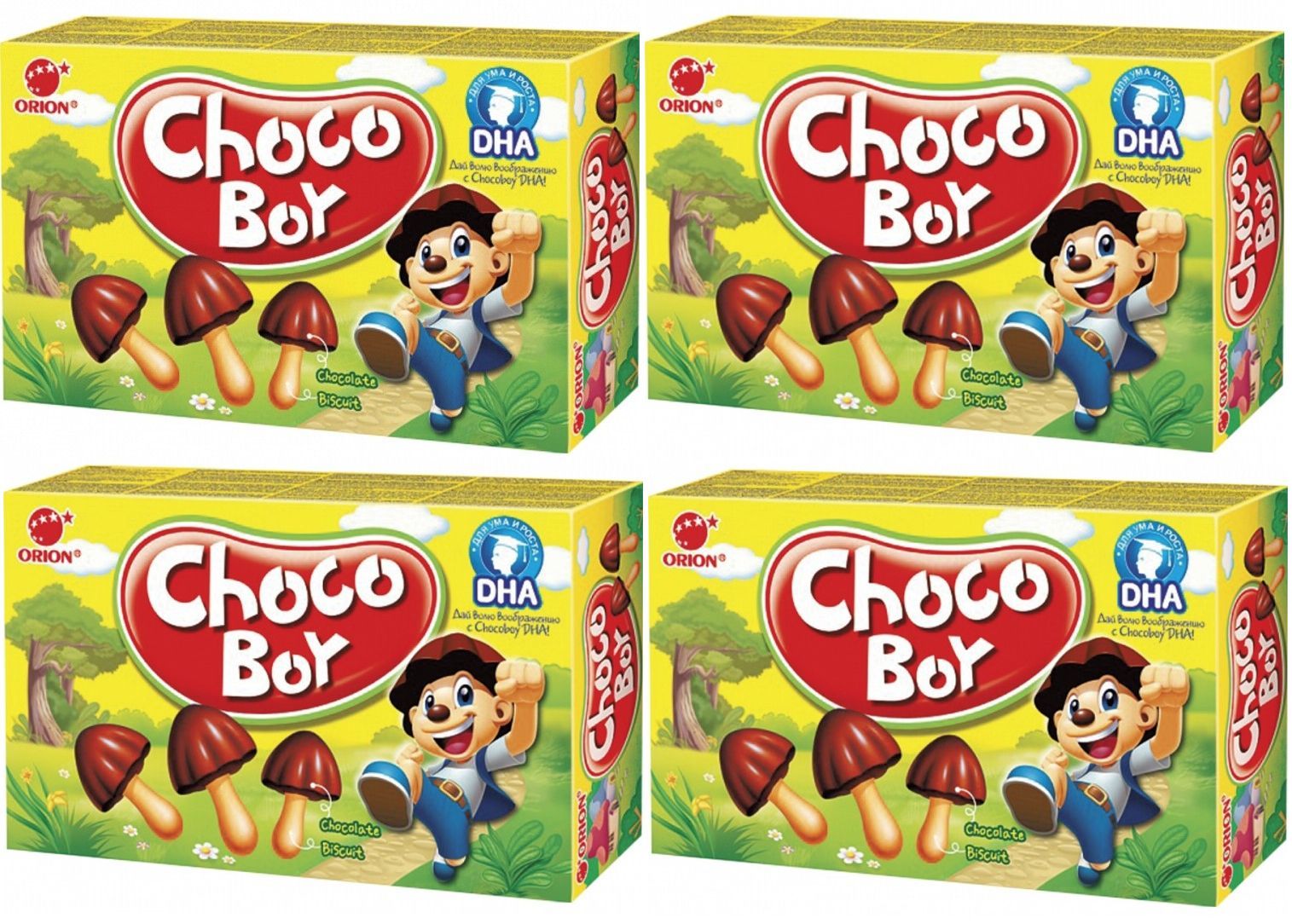 Печенье Orion Choco Boy ЧОКО БОЙ 45 г х 4 штуки - купить с доставкой по выгодным