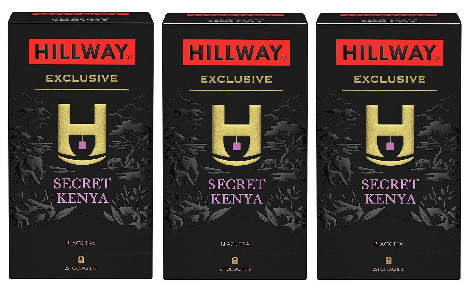 <b>Hillway</b> <b>чай</b> черный 3шт по 25 пакетиков Сикрет КенияВысококачественный, черн...