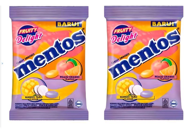 Набор из 2 пачек Mentos Манго-Персик