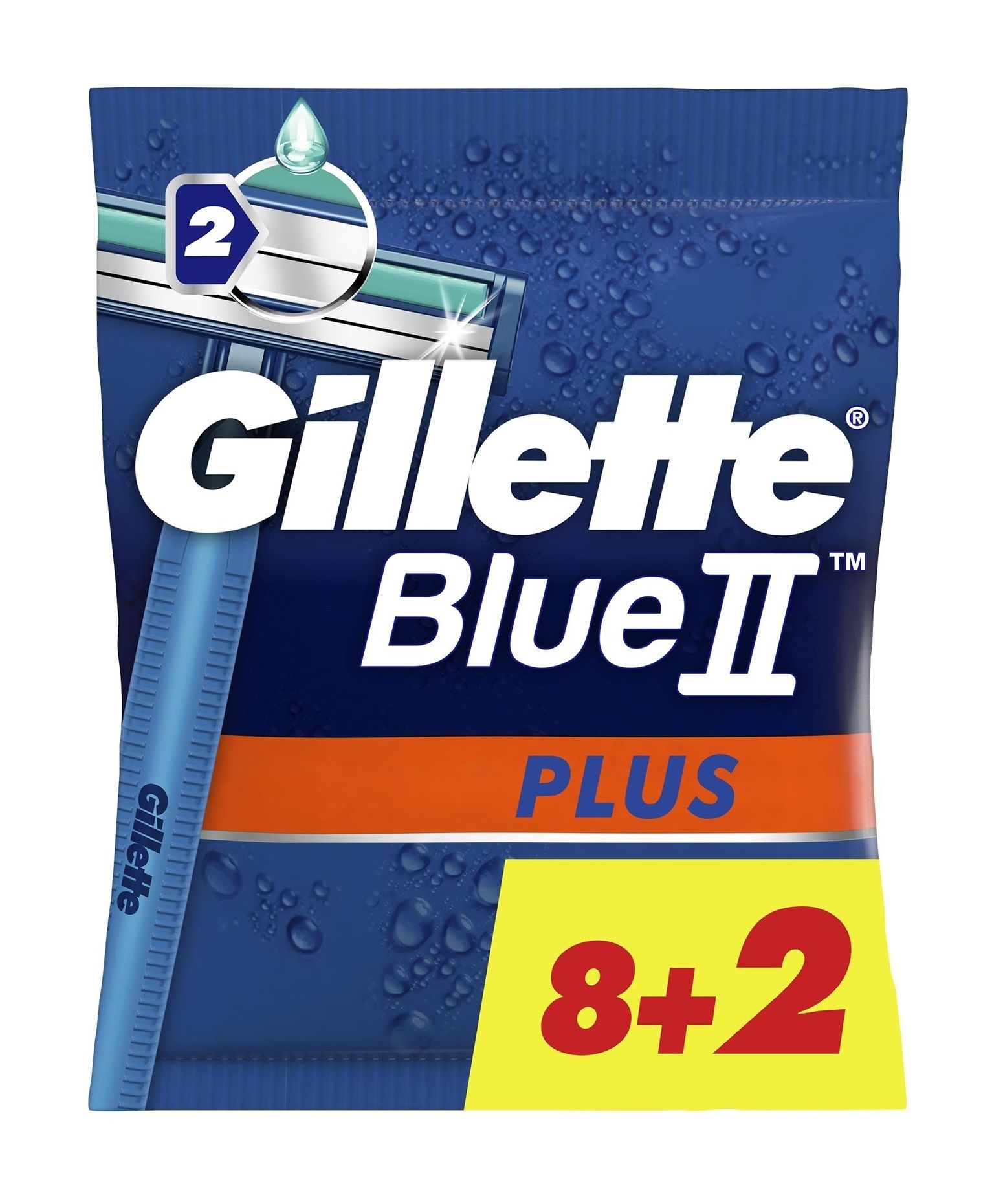 GILLETTEОдноразовыебритвыGilletteBlue2Plusс2лезвиямификсированнаяголовкамуж.,10шт