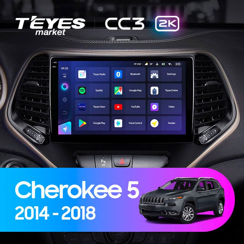 TEYESМагнитолаCC32K4Gb10.36"дляJeepCherokee5KL2014-201832Gb