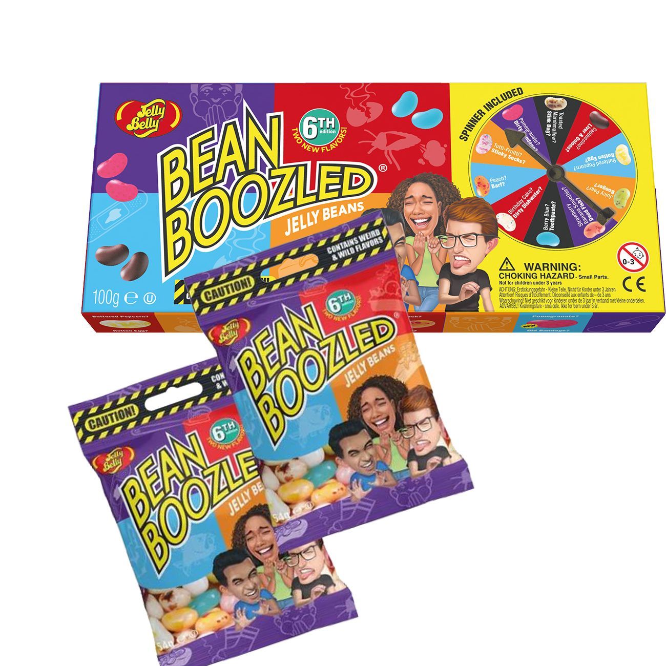 Набор Драже жевательное Странные Вкусы Jelly Belly Bean Boozled Game ИГРА  6я серия 100 г + Драже жевательное Jelly Belly, ассорти Bean Boozled, 54  гх2шт (Таиланд) - купить с доставкой по выгодным