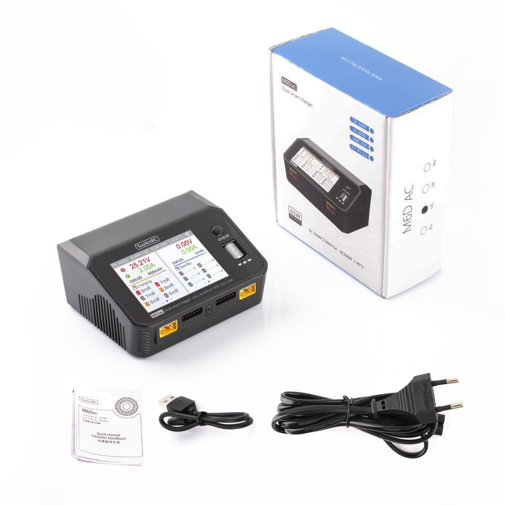 Toolkitrc m6d. Зарядное устройство toolkitrc m6dac ac 200w  dc 350w x2. toolkitrc m6. toolkitrc m6d 500w 15a dc.