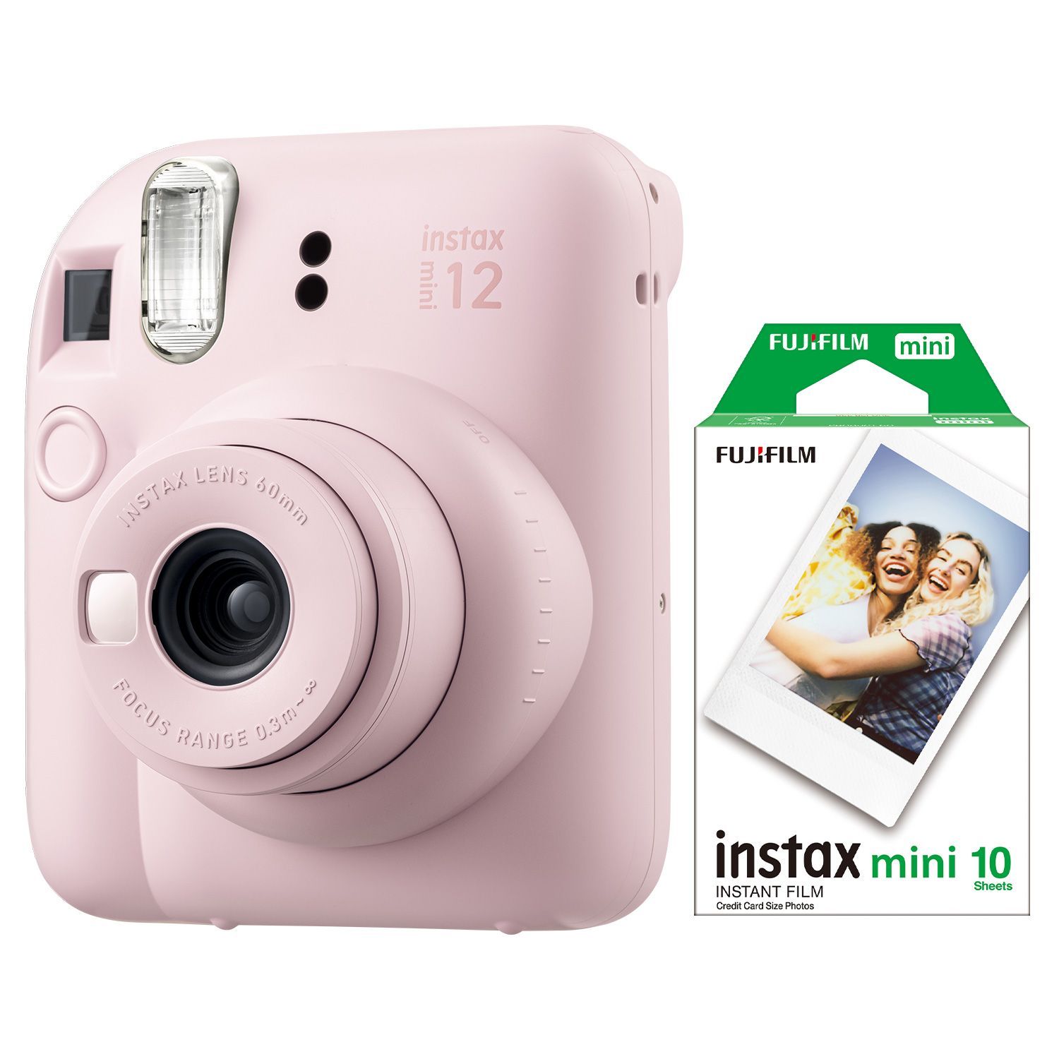 FujifilmКомпактныйфотоаппаратInstaxMini12сиреневый+КартриджидляInstaxMini,10фото,светло-розовый