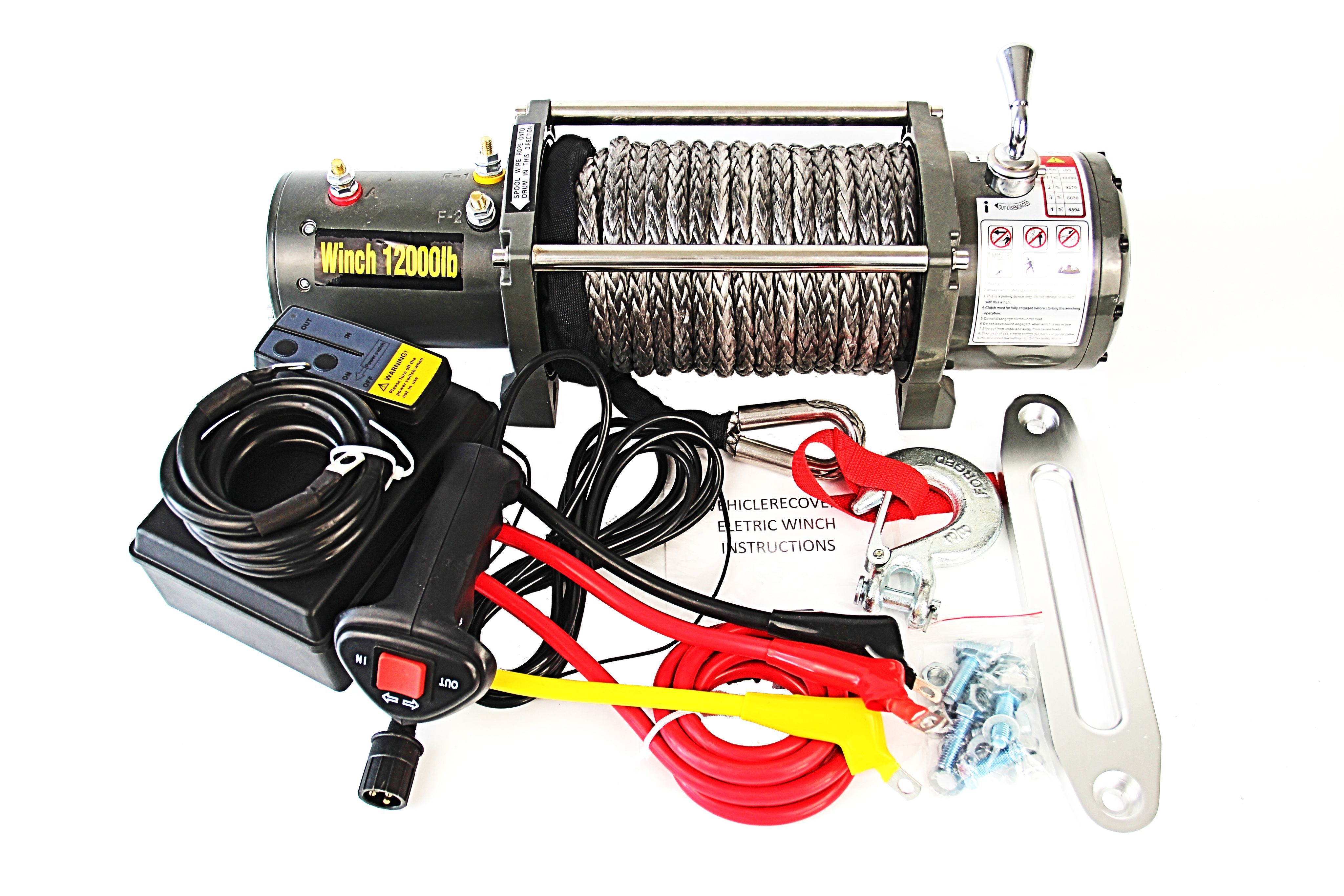 лебёдка electgric winch 12000lbs кевларовый трос