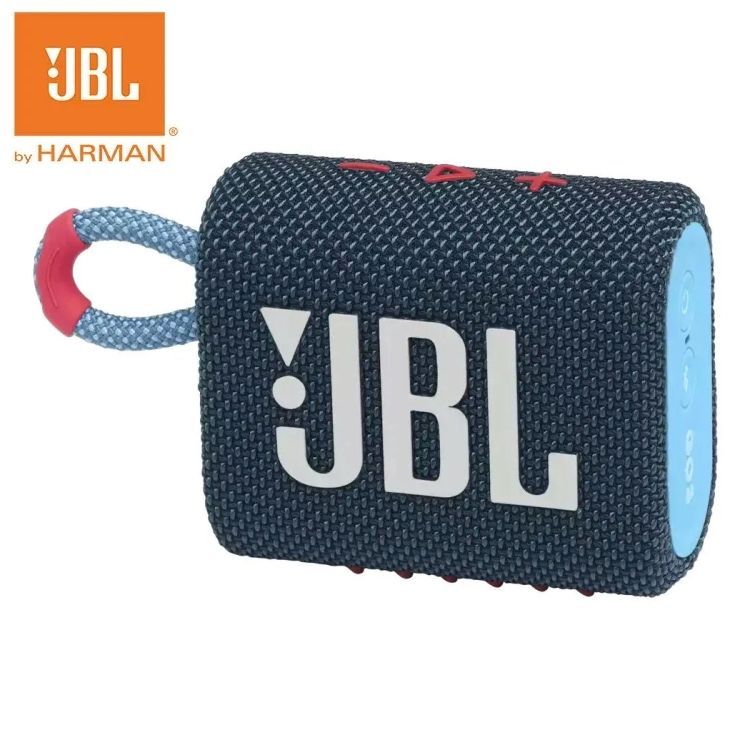 Беспроводная Bluetooth колонка JBL GO3, СИНЯЯ