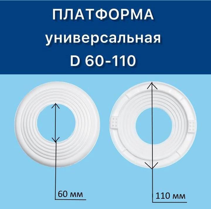 Платформа(закладная)длясветильникауниверсальная10шт,диаметром60-110мм