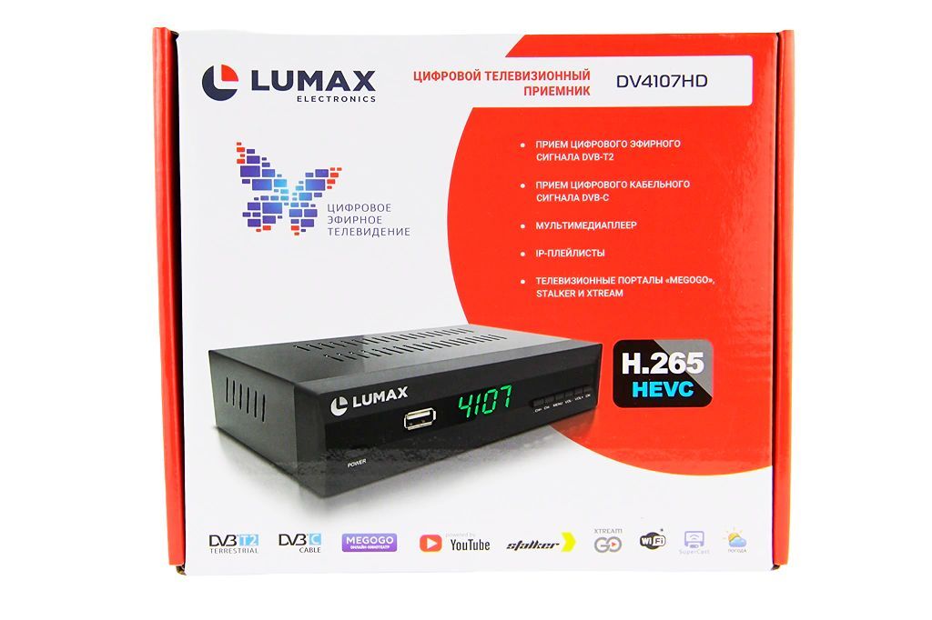 РесиверцифровойLUMAXDV4107HD,бесплатноетв+выходвинтернет