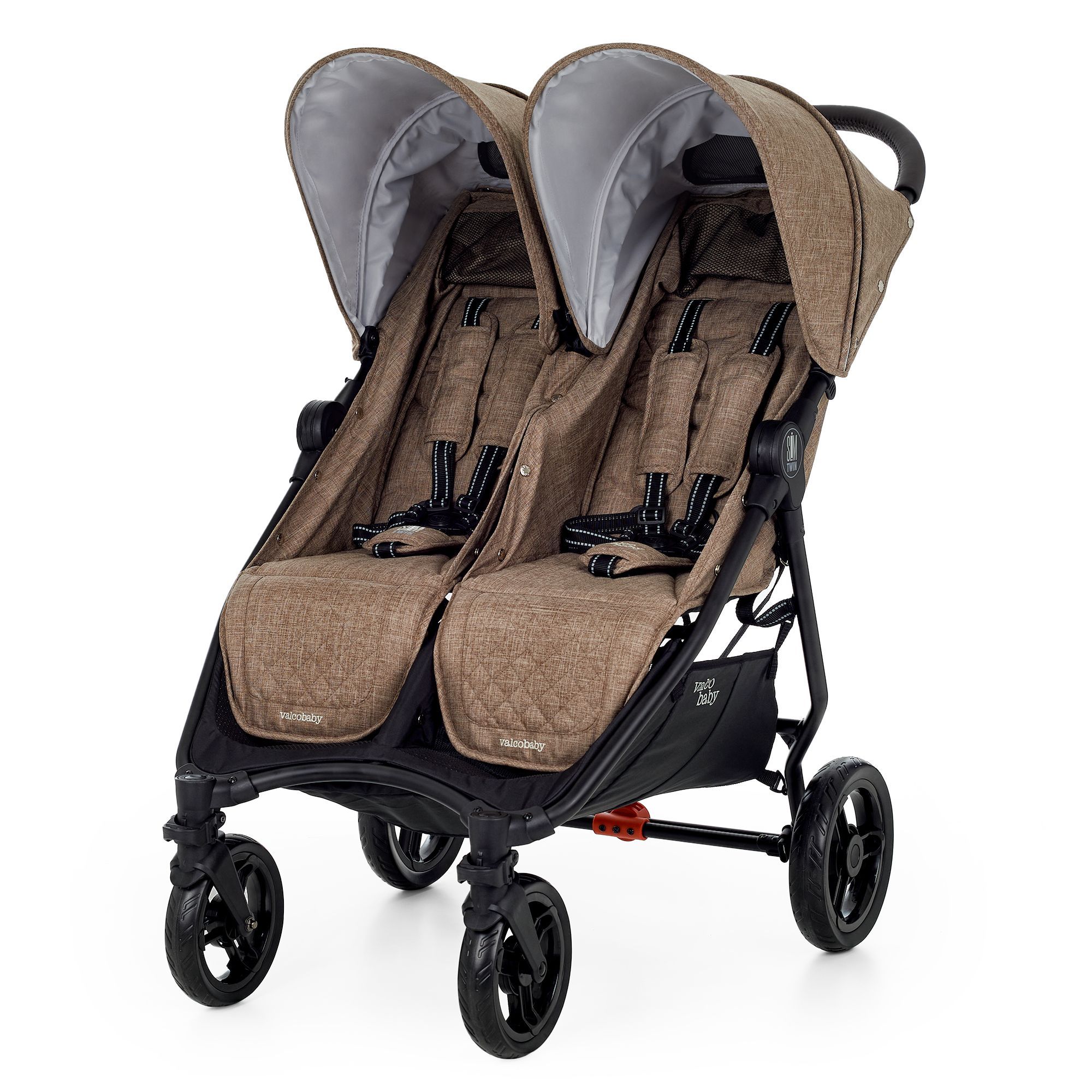 Коляска прогулочная для двойни Valco Baby Slim Twin Tailormade/Cappuccino