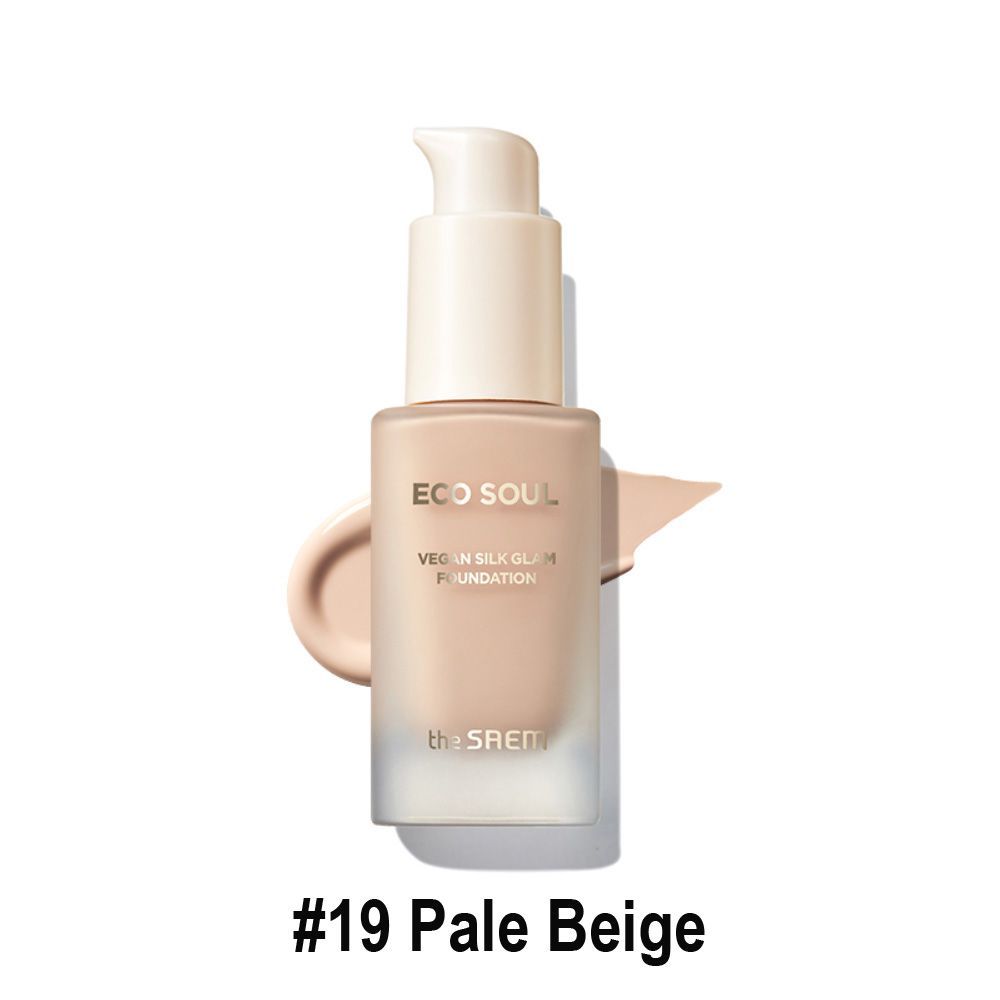 Тональная основа Eco Soul Vegan Silk Glam Foundation SPF42 PA++ 30мл: 21 Light Beige