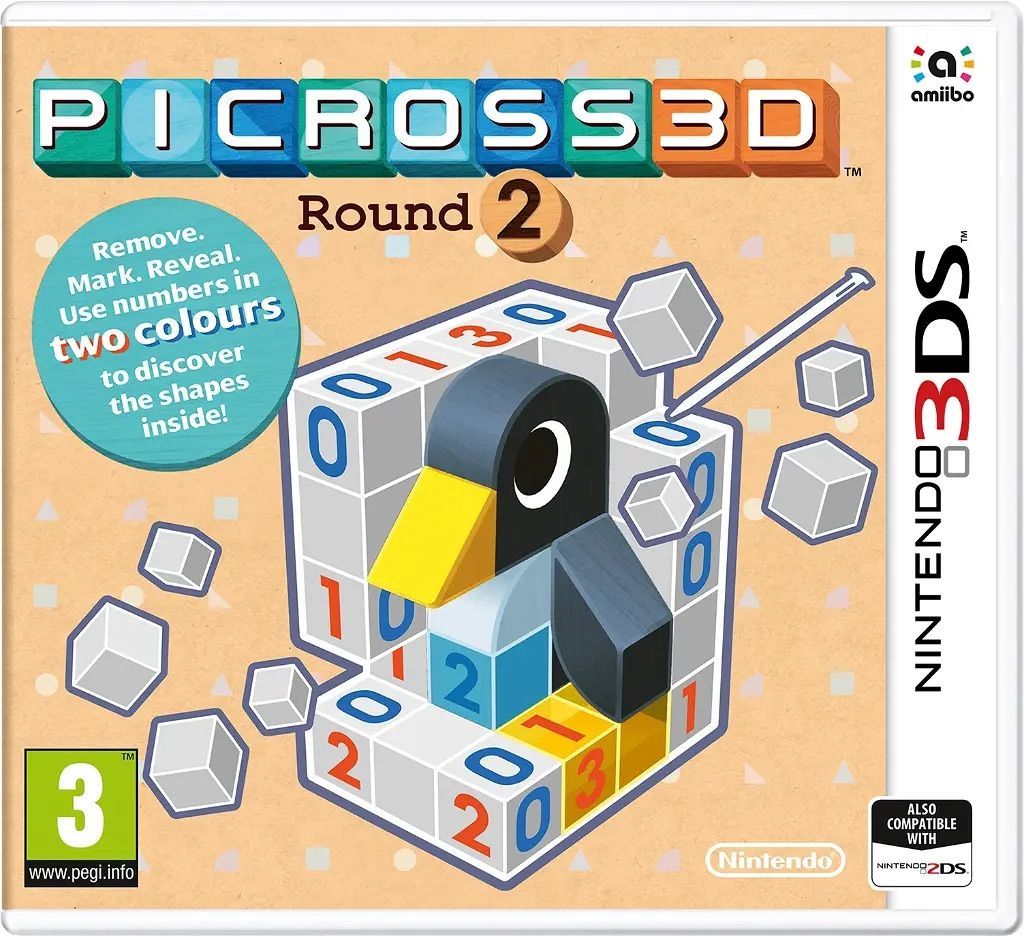 Игра Picross 3D: Round 2 (Nintendo 3DS, Английская версия)