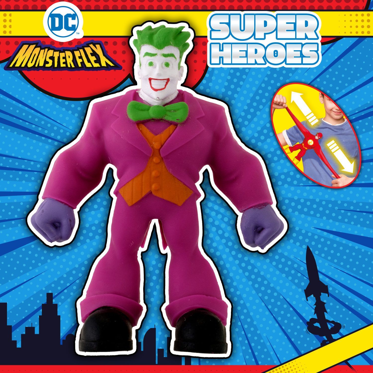 Игрушка антистресс 1TOY MONSTER FLEX SUPER HEROES, The Joker/Джокер  тянущаяся фигурка 15см - купить с доставкой по выгодным ценам в  интернет-магазине OZON (987255615)